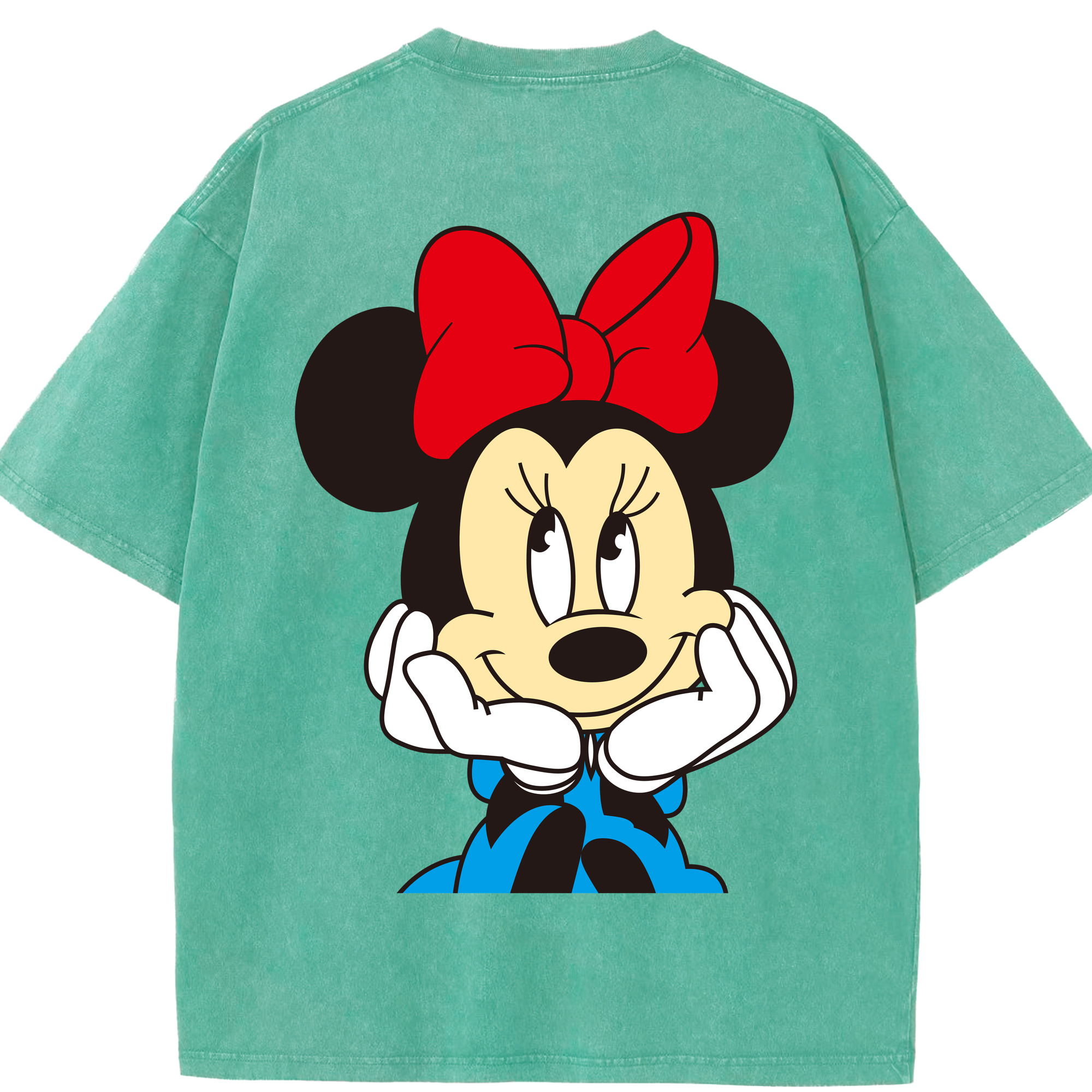 （画像用） ミッキーマウス Mickey Mouse 綿100% ヴィンテージ風 半袖Tシャツ（背面プリント）